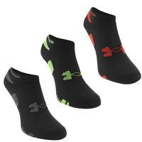 Under Armour Armour Heat Gear 3 Pack No Show Mens Socks