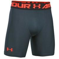 Under Armour HeatGear 2.0 Compression Short - Mens - Stealth Grey/Phoenix Fire