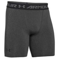 under armour heat gear armour compression short mens carbon heatherbla ...