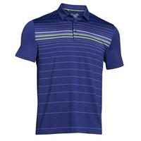 Under Armouur Mens ColdBlack Engineered Stripe Polo Shirt