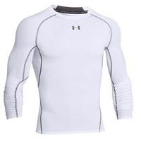 Under Armour Heatgear Armour Long Sleeve Compression Tee - Mens - White/Graphite
