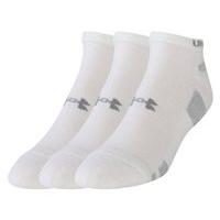 Under Armour Heatgear No Show Sock 3 Pack - Mens - White