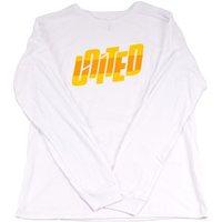 united og logo longsleeve tee white