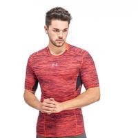 under armour mens ua coolswitch short sleeve compression shirt red