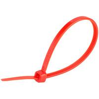 unistrand 150mm red cable ties pack of 100