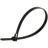 Unistrand Releasable Cable Ties Black 250mm (Pack of 100)