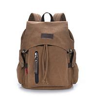 Unisex School Bag Canvas All Seasons Casual Outdoor Zipper Army Green Blue Khaki