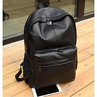 Unisex Backpack PU All Seasons Casual Brown Black