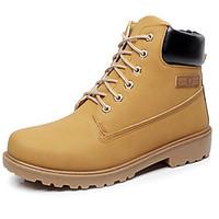 Unisex Boots Spring Summer Fall Winter Couple Shoes Synthetic Outdoor Office Career Athletic Casual Work SafetyLight Brown Green