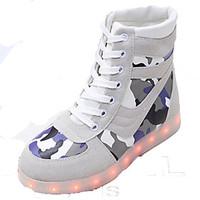 Unisex Sneakers Spring Fall Winter Crib Shoes Ankle Strap Light Up Shoes Comfort Suede Casual Athletic Flat Heel Lace-up Black White
