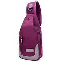Unisex Nylon Sports / Casual / Shopping Shoulder Bag / Satchel / Cross Body Bag / Waist Bag-Purple / Blue /