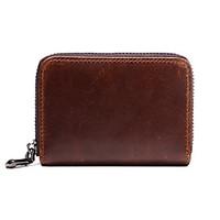Unisex Cowhide Casual Card ID Holder