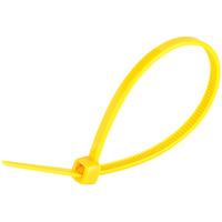 unistrand 150mm yellow cable ties pack of 100