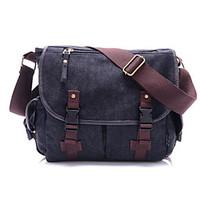 unisex canvas casual satchel beige brown black