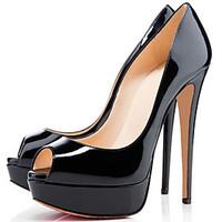 Unisex Heels Spring / Summer / Fall Heels / Peep Toe / Platform Patent Leather Wedding / Party Evening / Dress