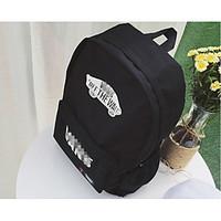 Unisex Backpack Canvas All Seasons Weekend Bag Zipper Black