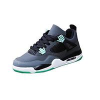 Unisex Athletic Shoes Spring / Fall Comfort Cowhide Casual Flat Heel Black / Green / Red / White / Gray Sneaker
