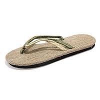 unisex slippers flip flops comfort canvas summer casual comfort braide ...