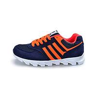 Unisex Sneakers Spring / Fall Comfort Cowhide Casual Flat Heel Green / White / Orange Sneaker