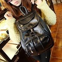 Unisex PU Casual Backpack