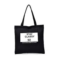 Unisex Shoulder Bag Canvas All Seasons Sports Casual Outdoor Professioanl Use Shopper Zipper khaki Black White