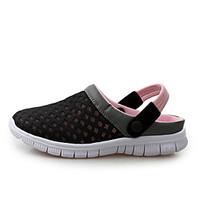 Unisex Sandals Comfort Light Soles Couple Shoes Tulle Summer Fall Casual Black Dark Blue Dark Grey Blushing Pink 1in-1 3/4in