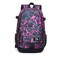 Unisex Backpack Oxford Cloth All Seasons Casual Bucket Metallic Zipper Deep Blue Blushing Pink Ruby Blue