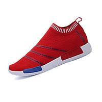 Unisex Sneakers Fall / Winter Round Toe Fabric Casual Flat Heel Slip-on Black / Blue / Red Others