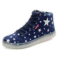 Unisex Sneakers Spring Summer Fall Winter Novelty Light Up Shoes Canvas Casual Athletic Party Evening Black Blue White