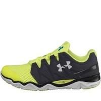 Under Armour Mens Micro G Optimum Neutral Running Shoes Lead/Hi Viz Yellow/Metallic