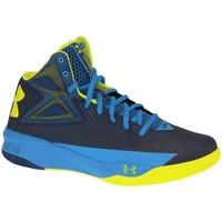 under armour rocket basketball mens shoes high top trainers in blue