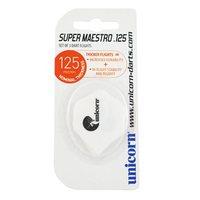 Unicorn Super Maestro 125 Dart Flights - Pack of 3 - White