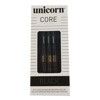 Unicorn Core Plus Win 22 Gram Darts - Black/Brass Set of 3