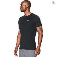 Under Armour Men\'s Threadbone Streaker Run Short Sleeve T-Shirt - Size: S - Colour: BLACK BLACK
