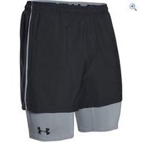 Under Armour Men\'s UA Mirage 2-in-1 Training Shorts - Size: XS - Colour: BLK-STEEL-BLK