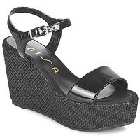 unisa lituan womens sandals in black