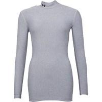 Under Armour Womens ColdGear Compression Long Sleeve Mock Neck Top Grey