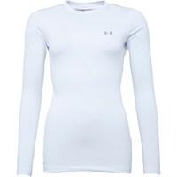 Under Armour Womens ColdGear Fitted Long Sleeve Crew Neck Top White