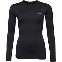 Under Armour Womens ColdGear Fitted Long Sleeve Crew Neck Top Black
