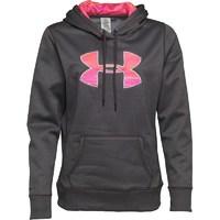 under armour womens coldgear storm armour fleece big logo hoody carbon ...