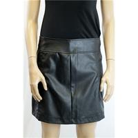Uniqlo Small Black Faux-Leather Mini Skirt