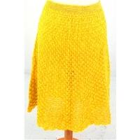Unbranded Size S Natural Yellow Raffia Crochet Skirt