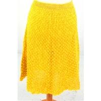 unbranded size s natural yellow raffia crochet skirt