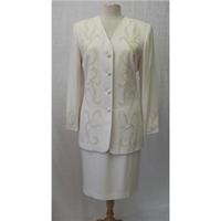 unbranded size 812 cream skirt suit