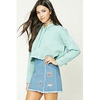 unicorn patch denim mini skirt