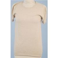 United Colors of Benetton, size M oatmeal short sleeved cashmere jumper