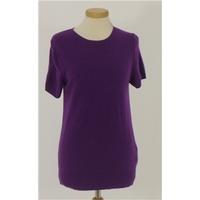 United Colors of Benetton Purple short sleeved Cashmere Jumper Size M