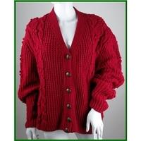 Unbranded - Size: L - Red - Cardigan