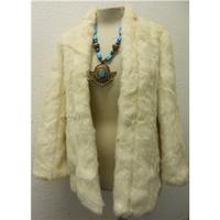 Unbranded - Size: 10 - Cream / ivory - Faux fur jacket