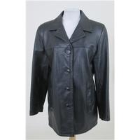 Unbranded, size XL black leather jacket